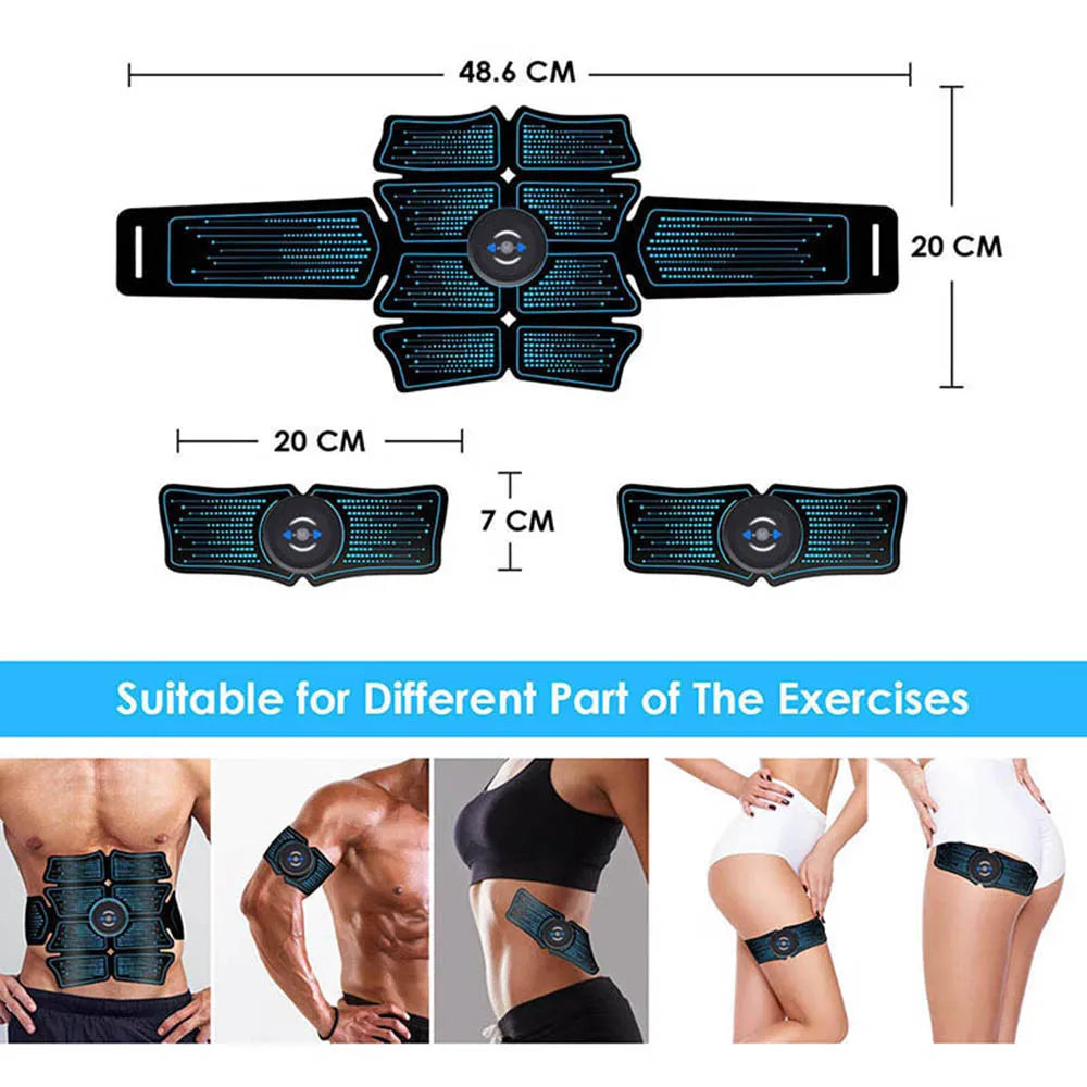 Ultimate EMS Abdominal Muscle Stimulator - Electric Massager & Hip Trainer for Home Gym Fitness