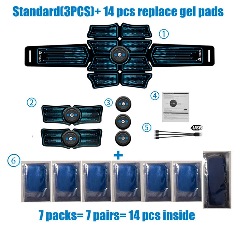 Ultimate EMS Abdominal Muscle Stimulator - Electric Massager & Hip Trainer for Home Gym Fitness