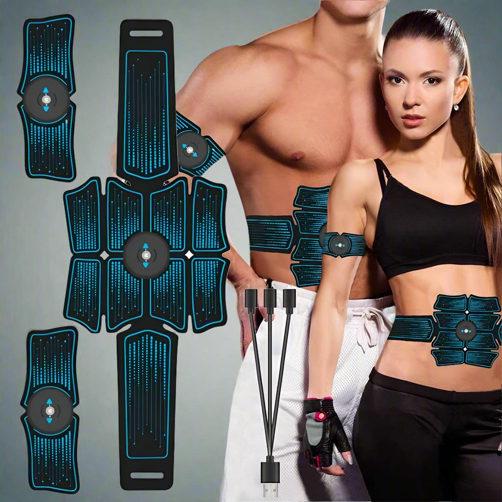 Ultimate EMS Abdominal Muscle Stimulator - Electric Massager & Hip Trainer for Home Gym Fitness