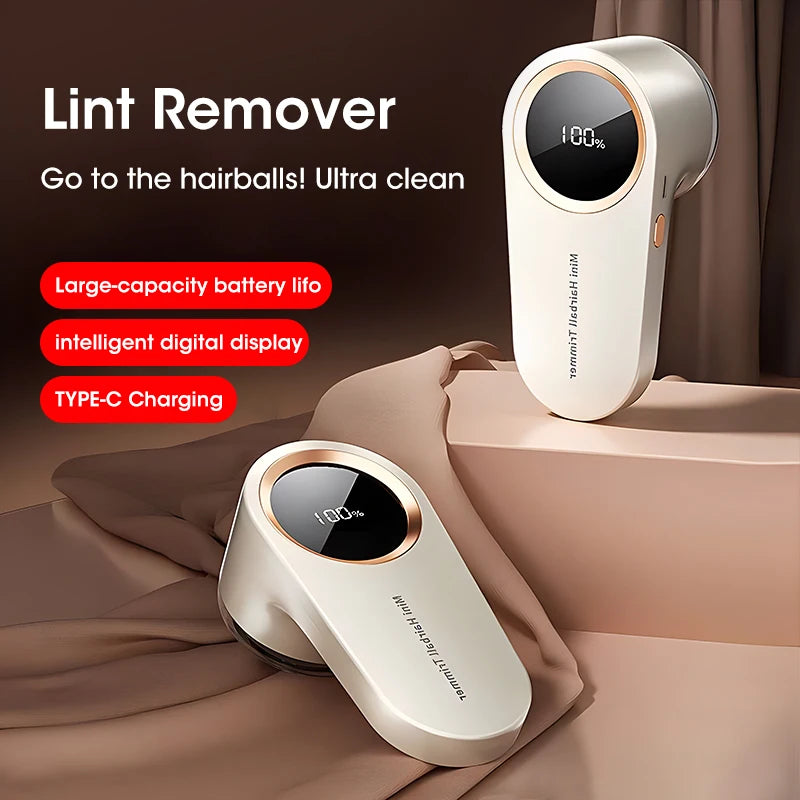 Electric Lint Remover for Clothing Rechargeable Pellet Fabric Shaver LED Display Fluff Remover Portable Hair Balls Fuzz Removers