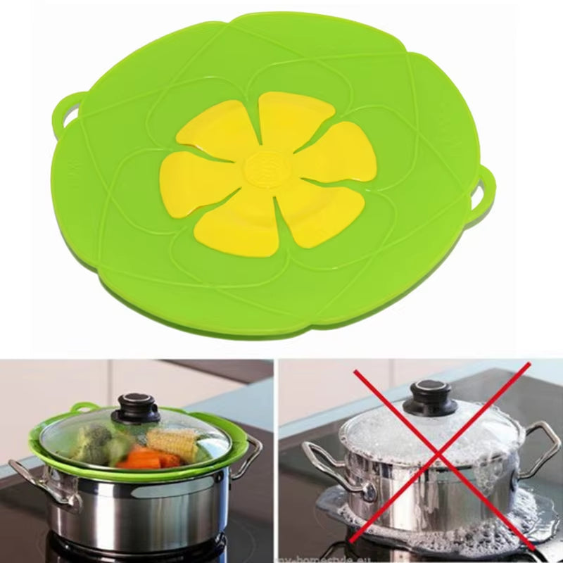 Multi-Function Silicone Lid Spill Stopper Cover for Pot Pan Kitchen Accessories Cooking Tools Flower Cookware Home Kitchen